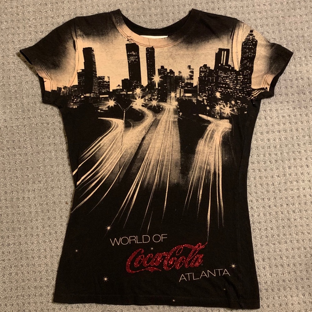 WORLD OF COCA-COLA Small Women's T-Shirt w/ Bling